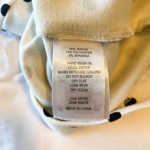 TAHARI Belted Tie Polka Dot Shirt, XS - Picture 6 of 6